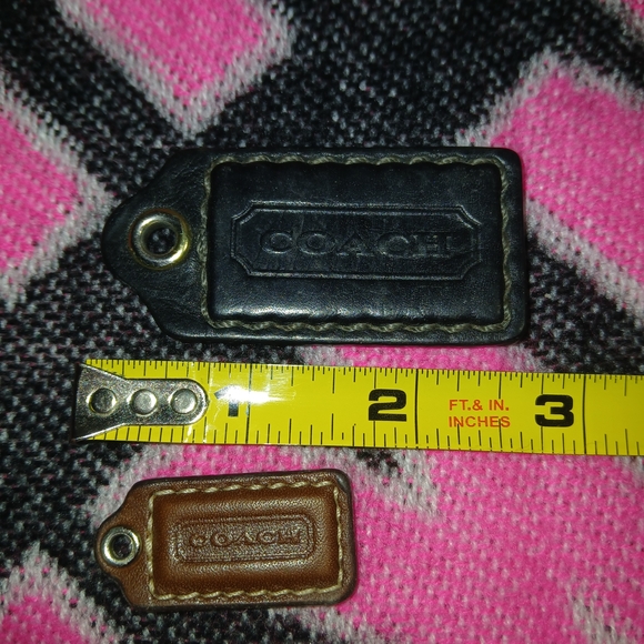 Coach Black and Brown Leather Hang Tags For Bags - Picture 2 of 4